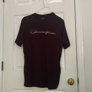 BLACK MENS CHAMPION T SHIRT MEDIUM